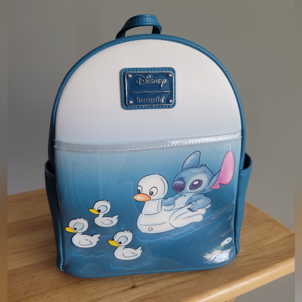 RARE Stitch and Duckling Loungefly Disney Backpack